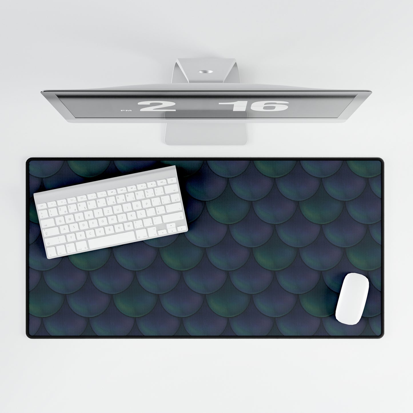 Blue Dragonscale Desk Mat
