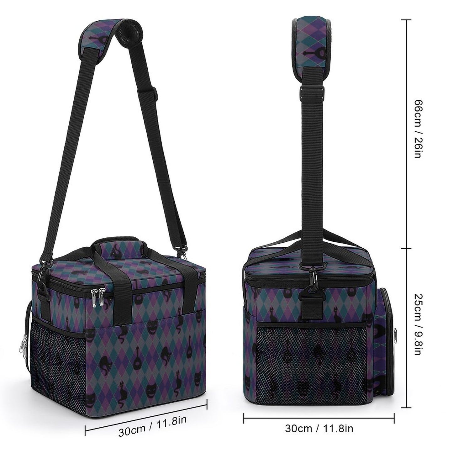 Catty Troubadour Collapsible Insulated Cooler Bag with Shoulder Strap