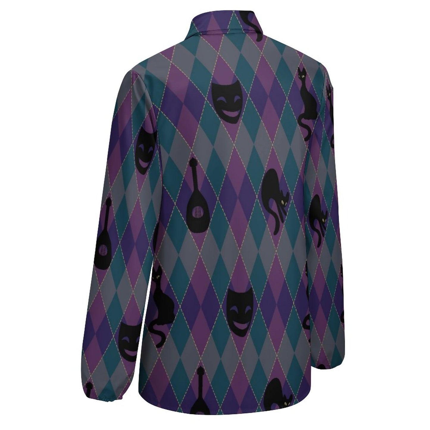 Catty Troubadour Casual Long Sleeve Vintage Tour Shirt HS (All-Over Printing)