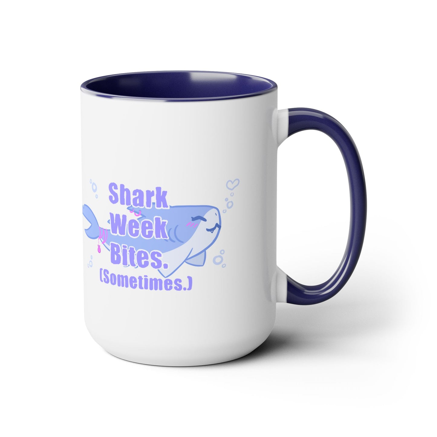 Shark Week Bites Two-Tone Coffee Mugs, 15oz