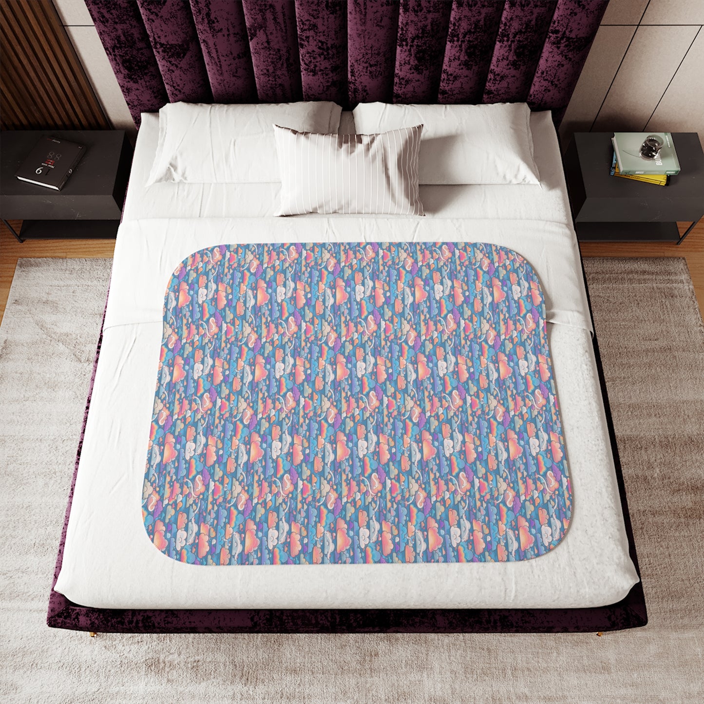 Noodle Cloud Dragons Sherpa Blanket