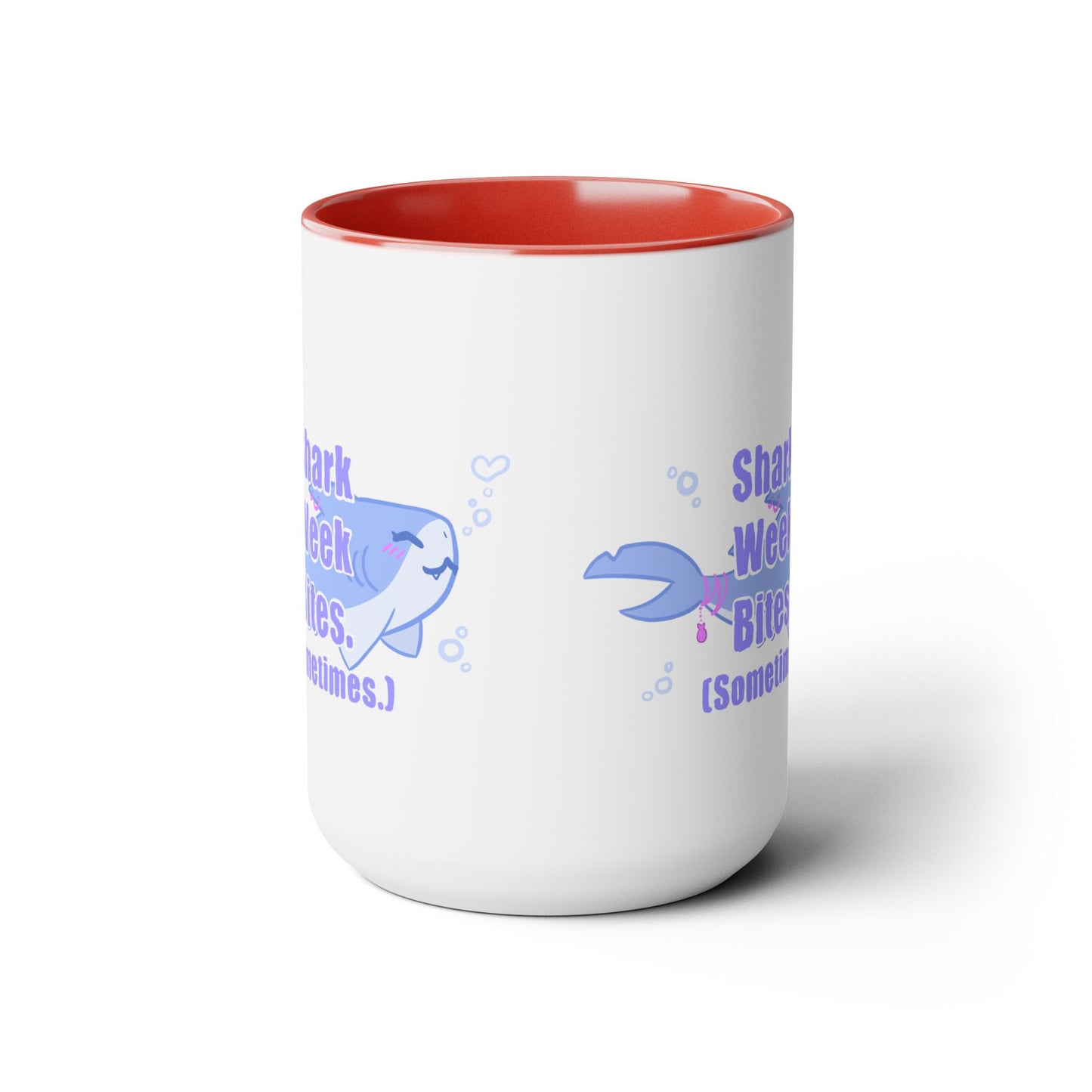 Shark Week Bites Two-Tone Coffee Mugs, 15oz