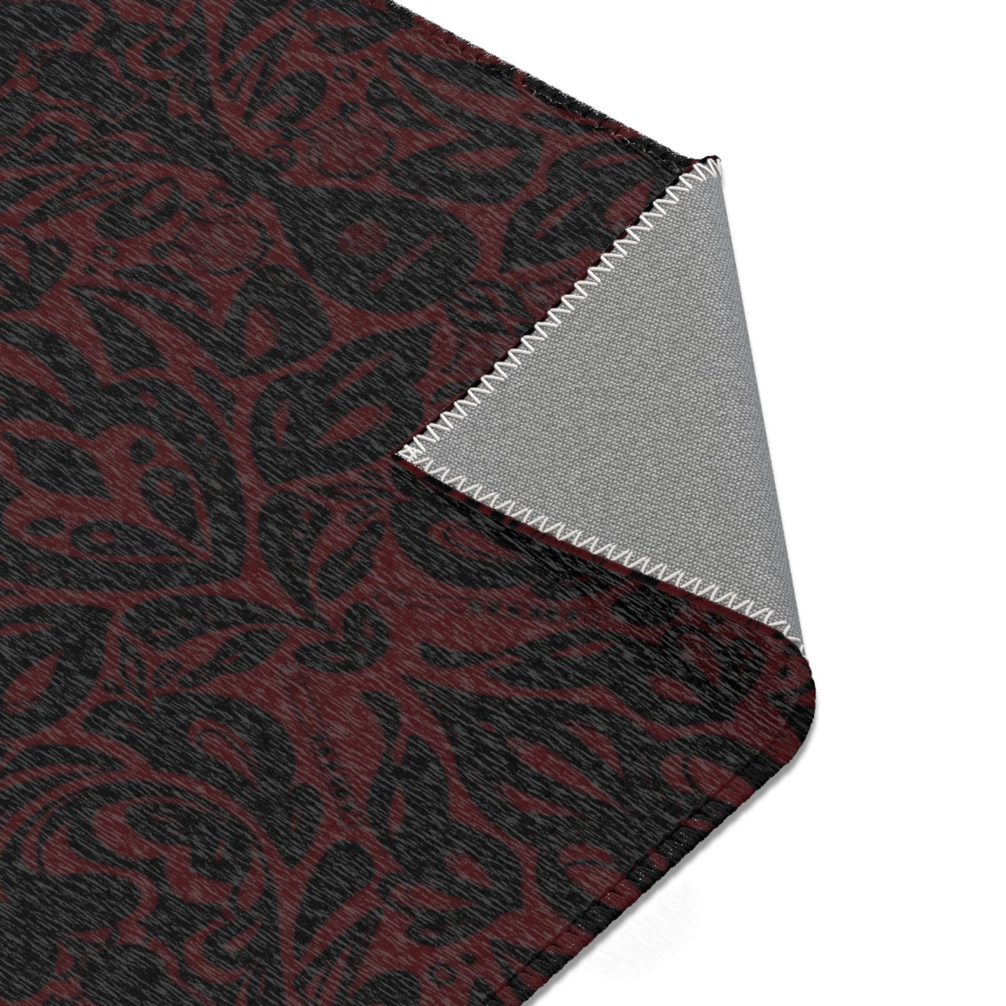 Dark Red Bard Area Rugs