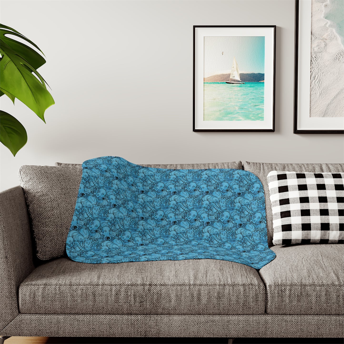 Pirate Kraken Sherpa Blanket