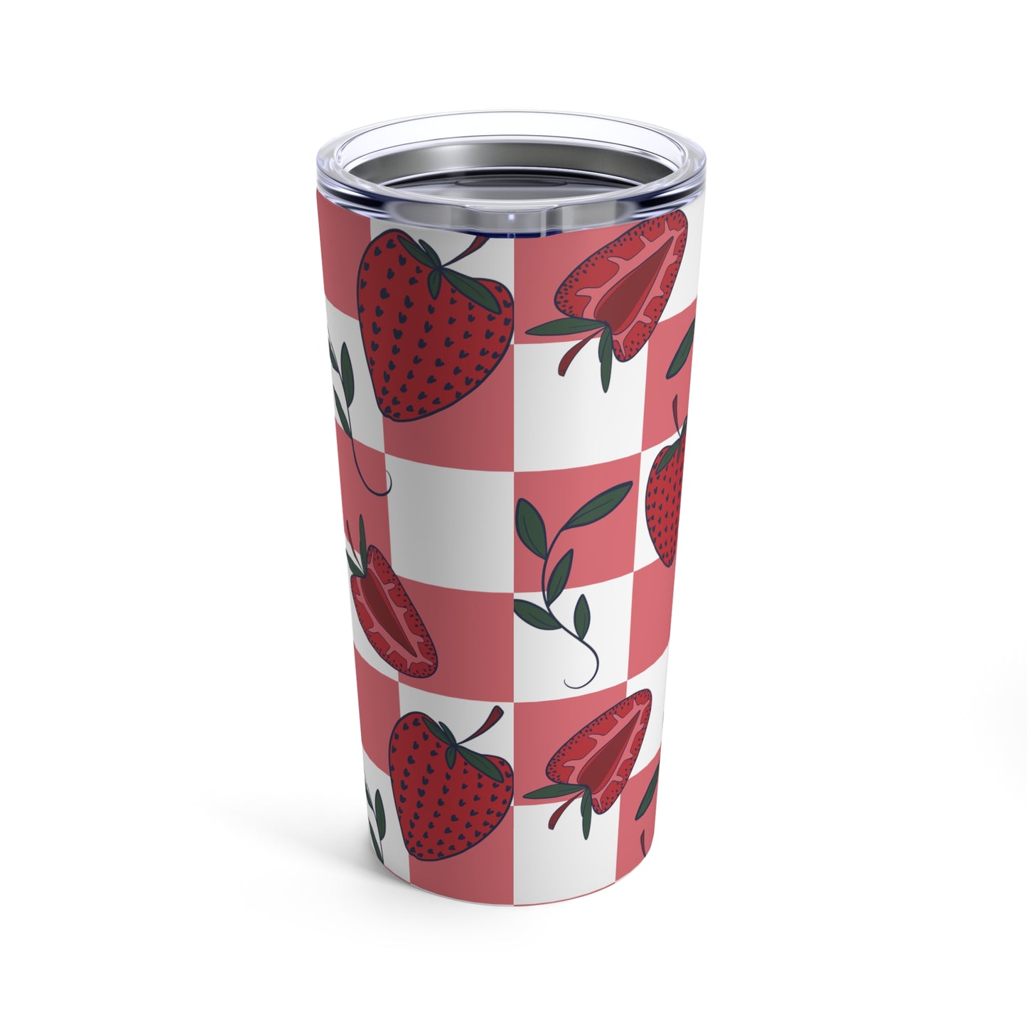 Strawberry Checkers Tumbler 20oz