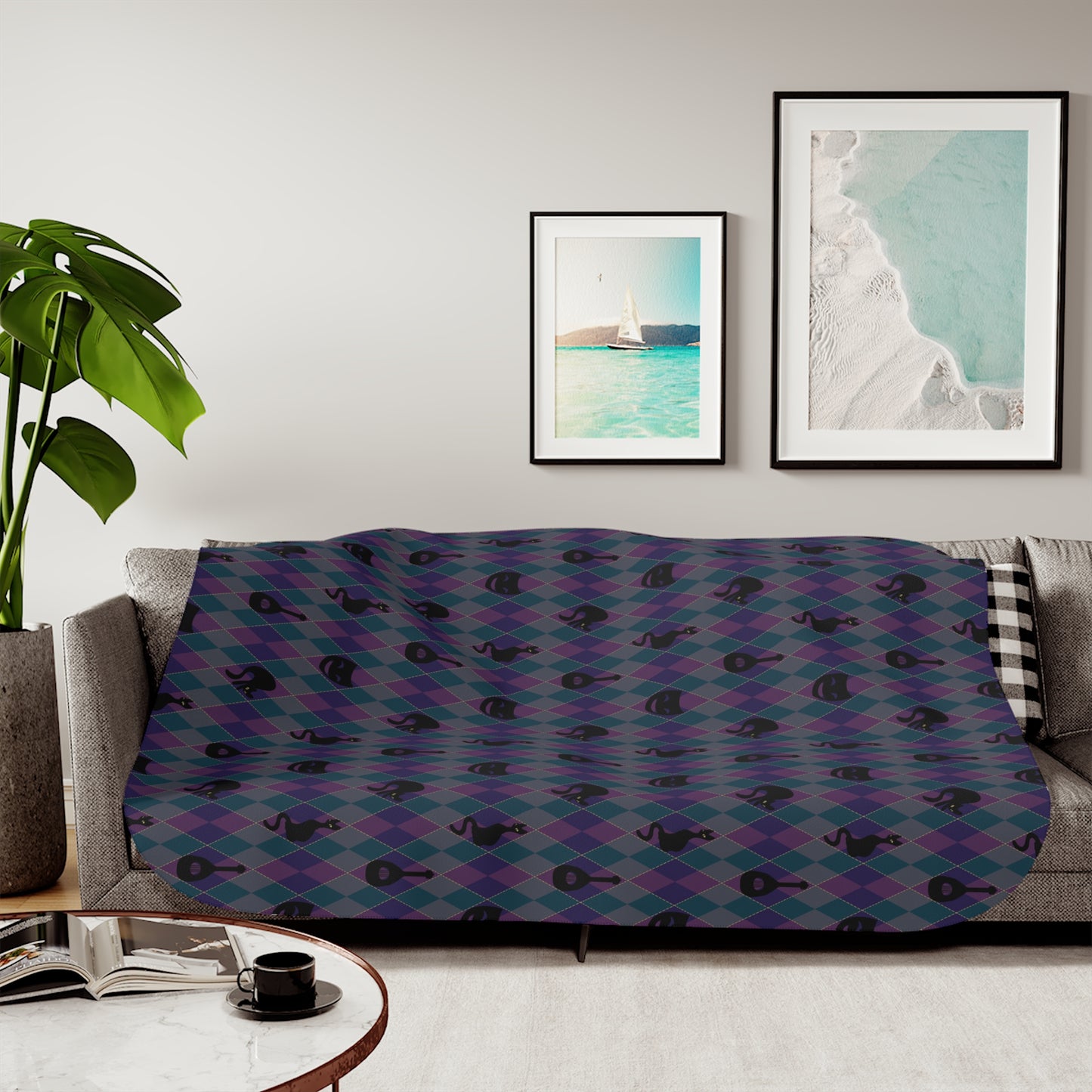 Catty Troubador Sherpa Blanket
