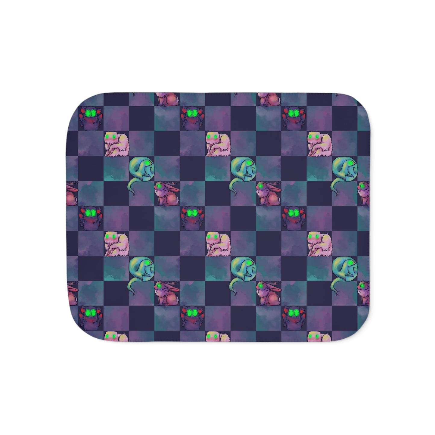 Cryptids Check Sherpa Blanket