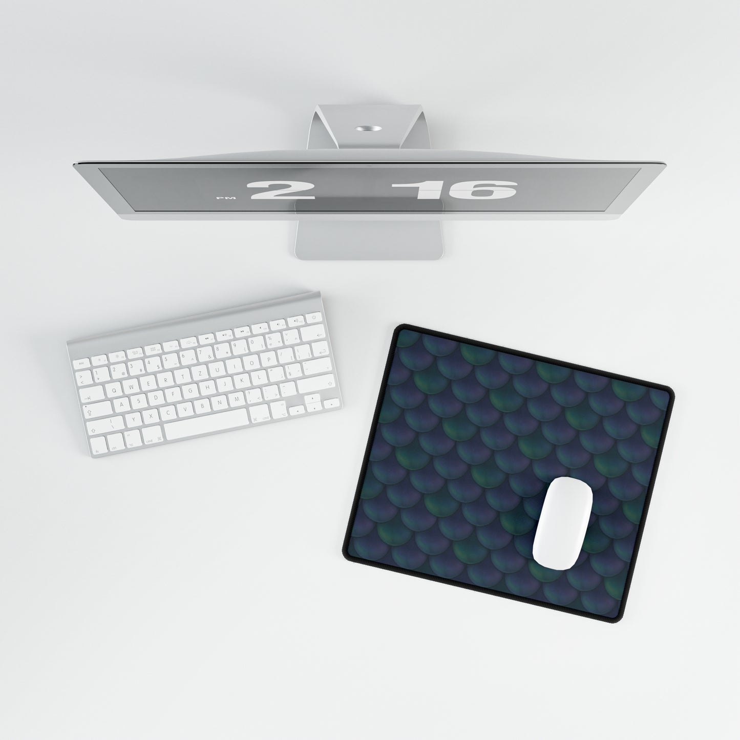 Blue Dragonscale Desk Mat