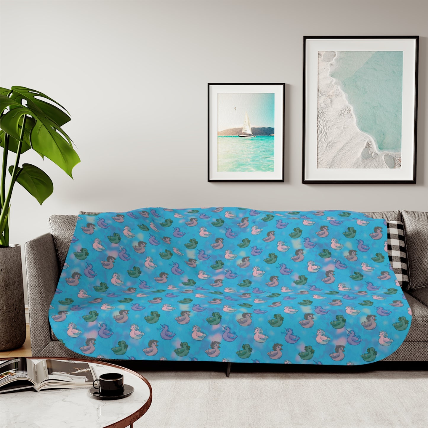 Bathtub of Monsters Sherpa Blanket