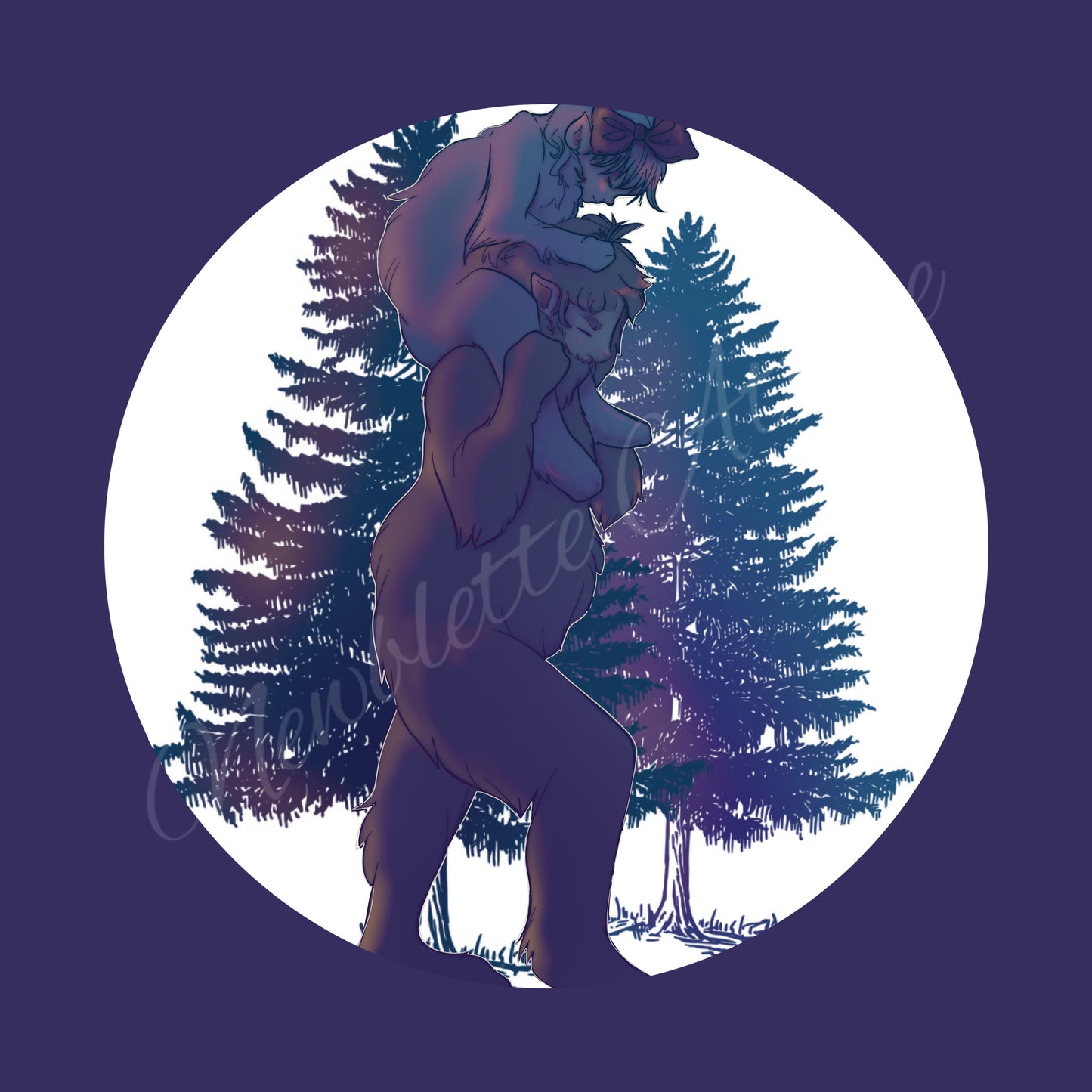 Colored Sasquatch Dad and Daughter Uni Garment-Dyed T-shirt Gift for Fathers