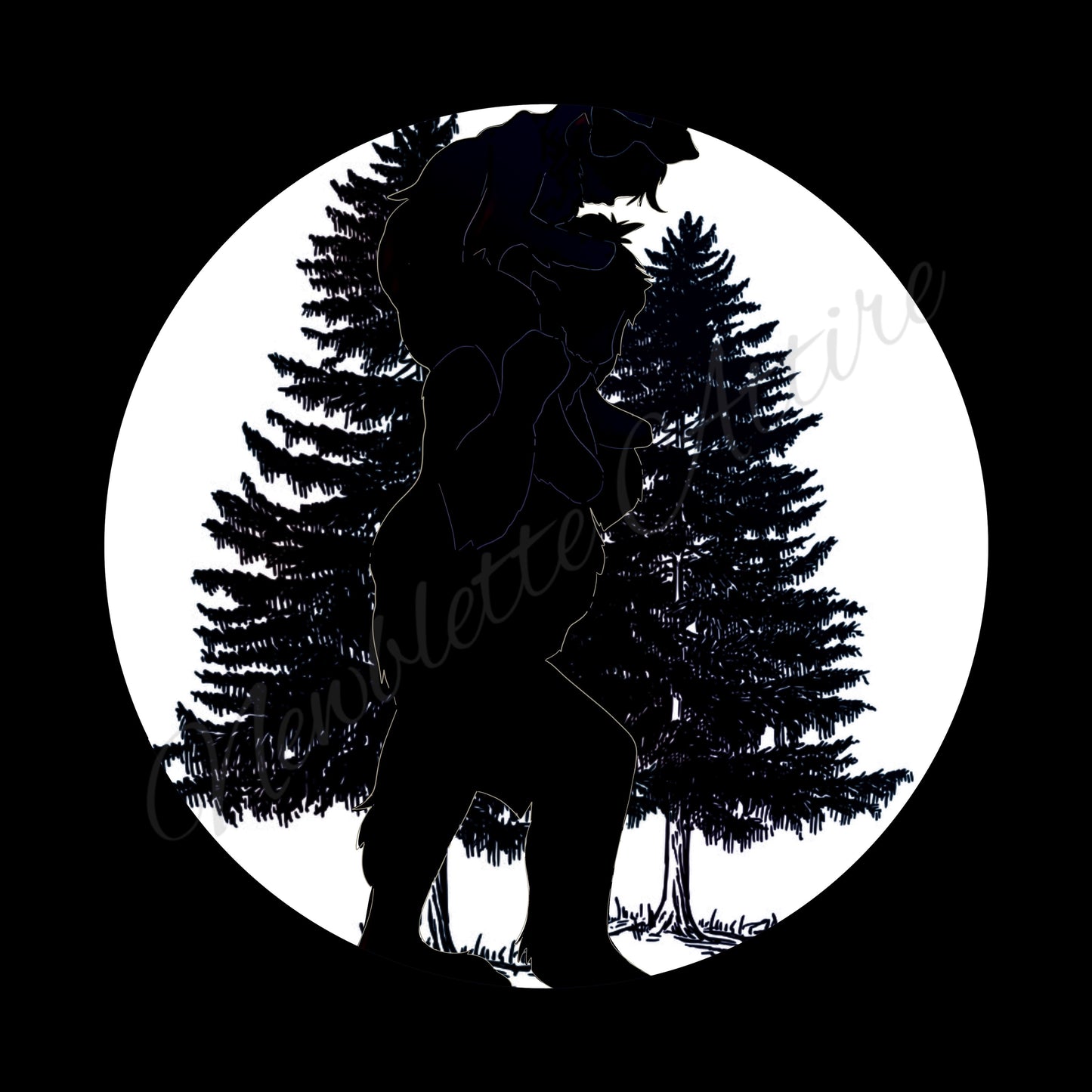 Sasquatch Dad Silhouette Simple Uni Garment-Dyed T-shirt Gift for Fathers
