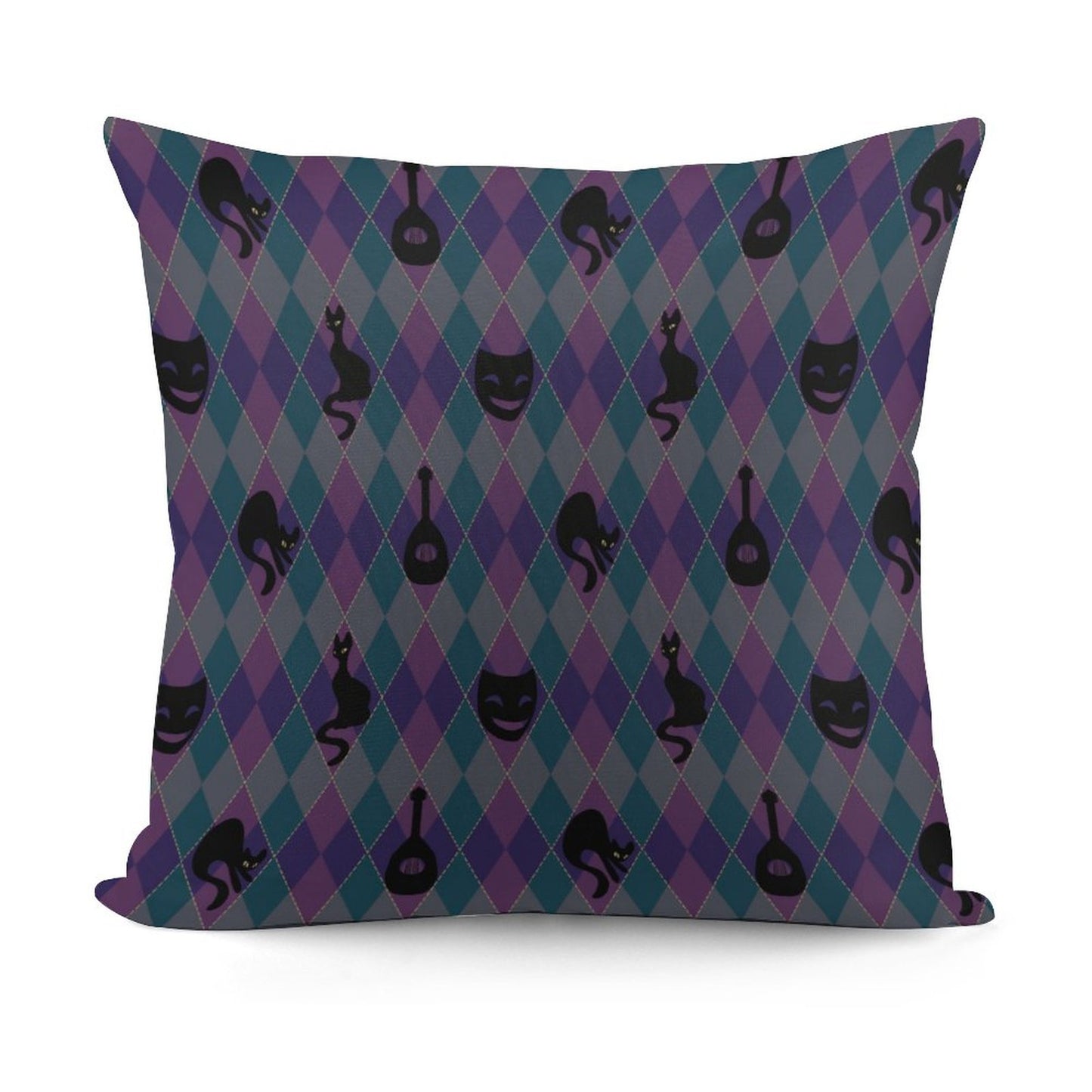 Catty Troubadour Square Plush Throw Pillow Cover (Pillow Excluded) (Dual-sided Printing)