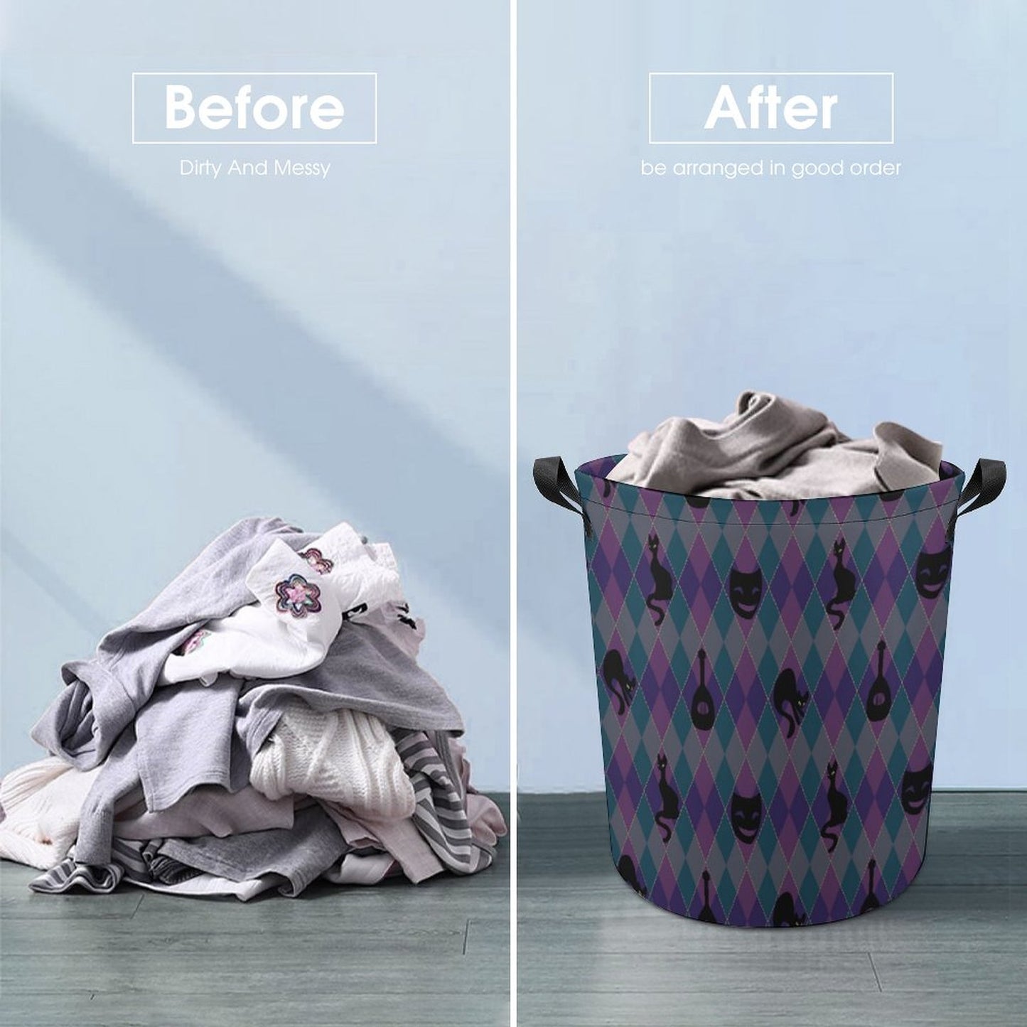 Catty Troubadour Collapsible Laundry Basket