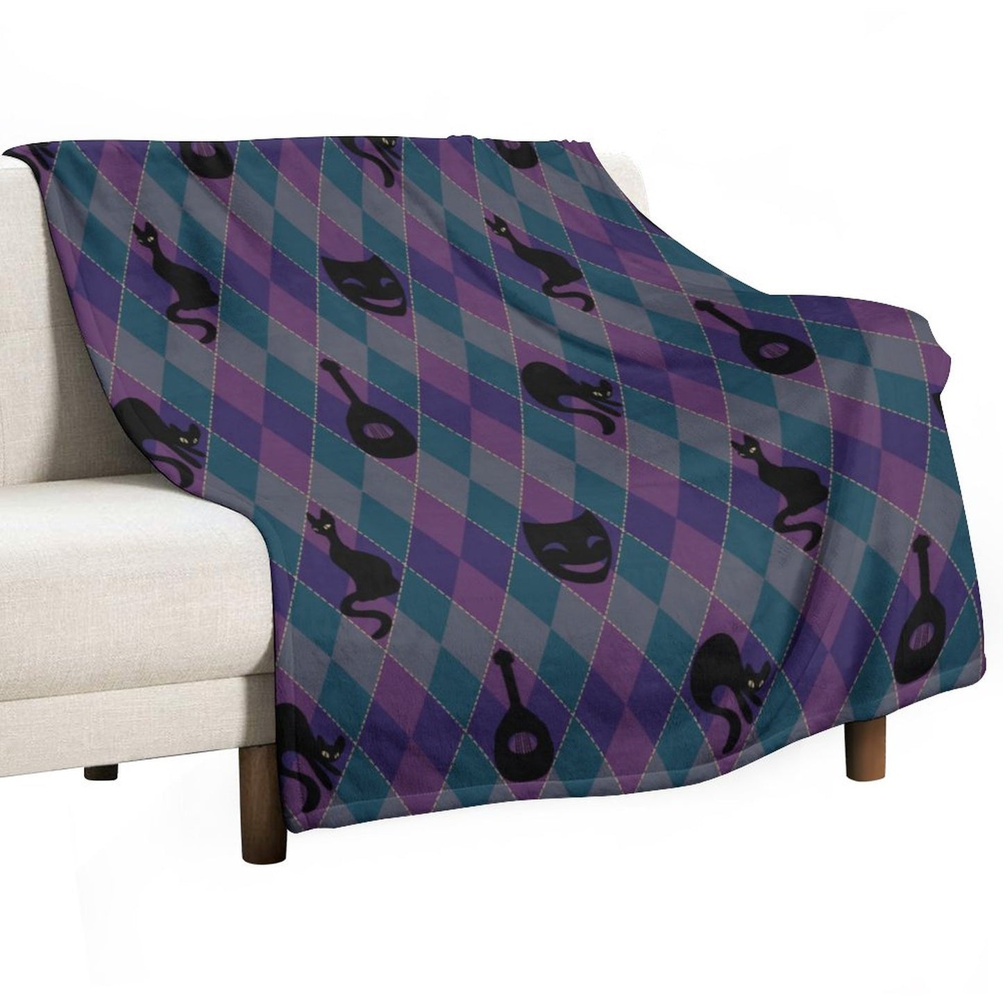 Catty Troubadour 280gsm Flannel Blanket-40"x50" (Dual-sided Printing)