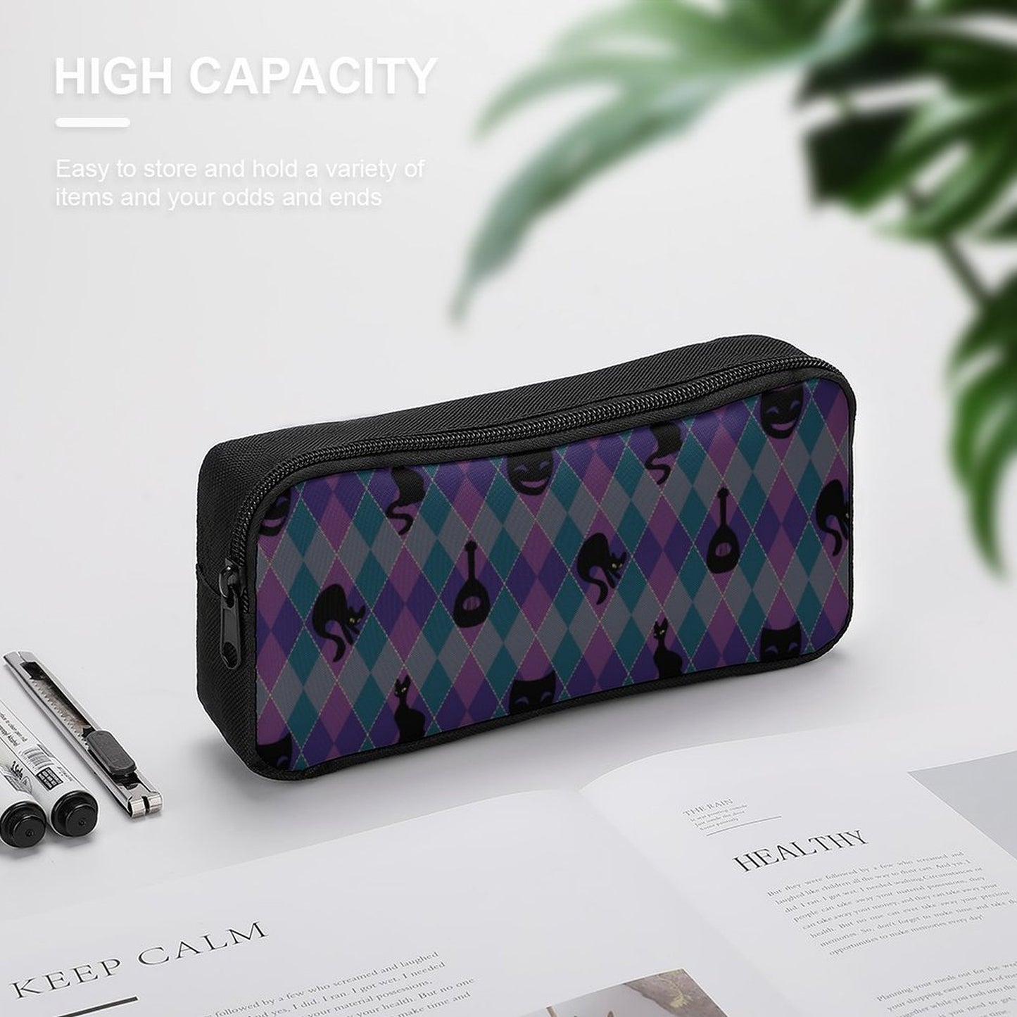 Catty Troubadour Zipper Pencil Case