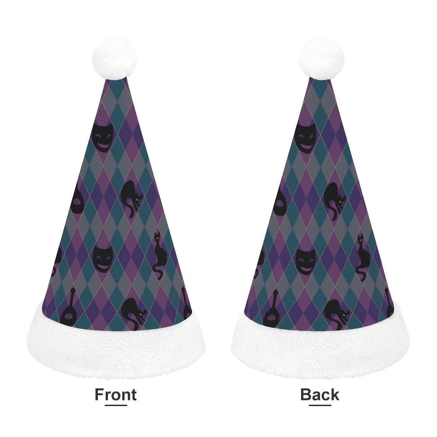 Catty Troubadour Personalized Santa Hats