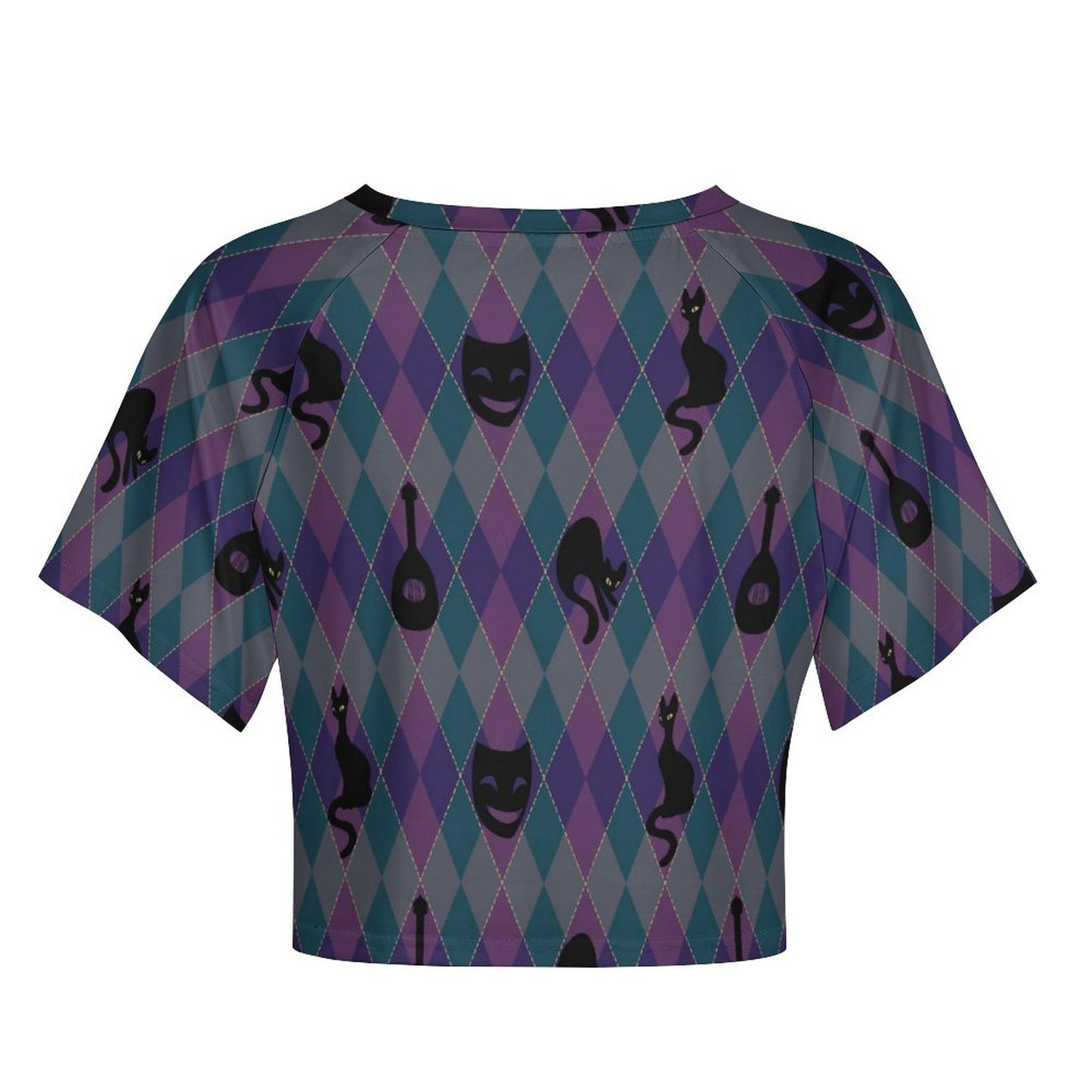 Catty Troubadour Short Sleeve Navel Shirt Baby Tee NT29 (All-Over Printing)