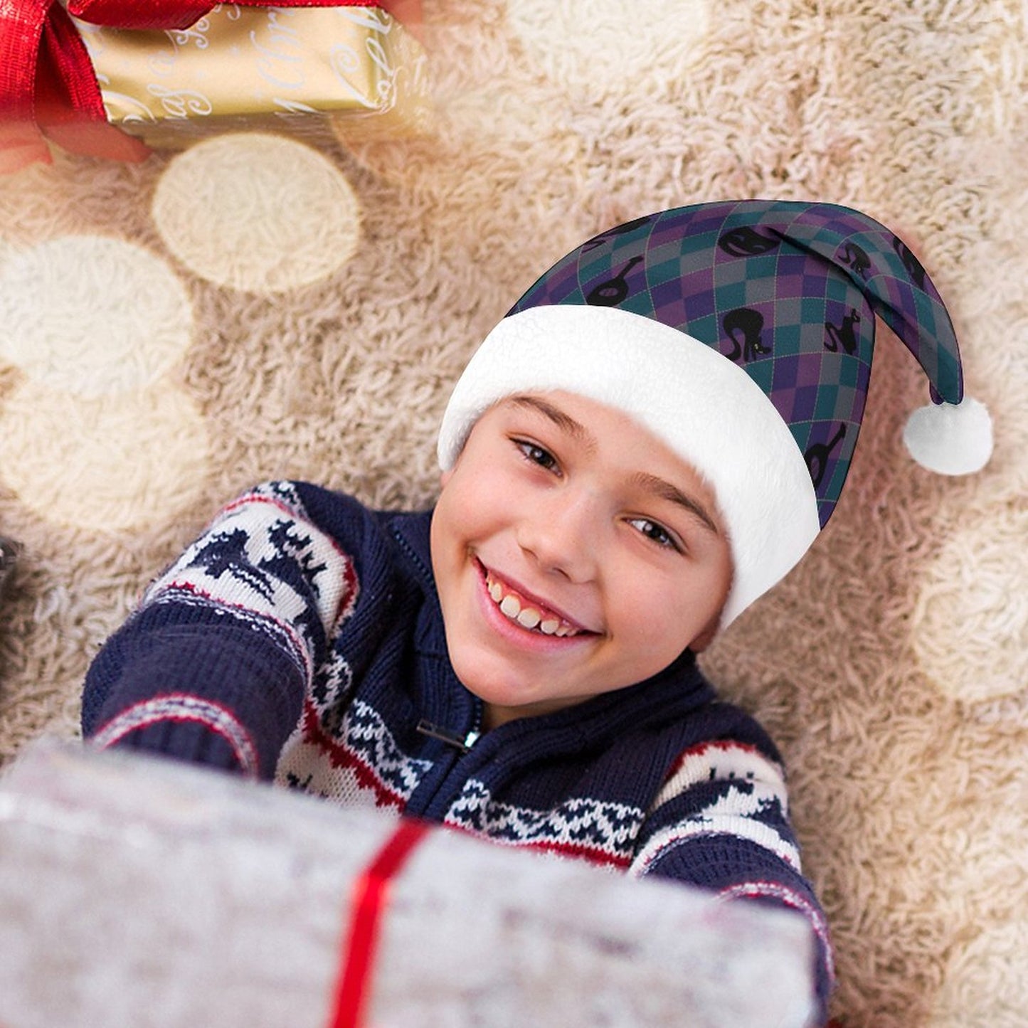 Catty Troubadour Personalized Santa Hats