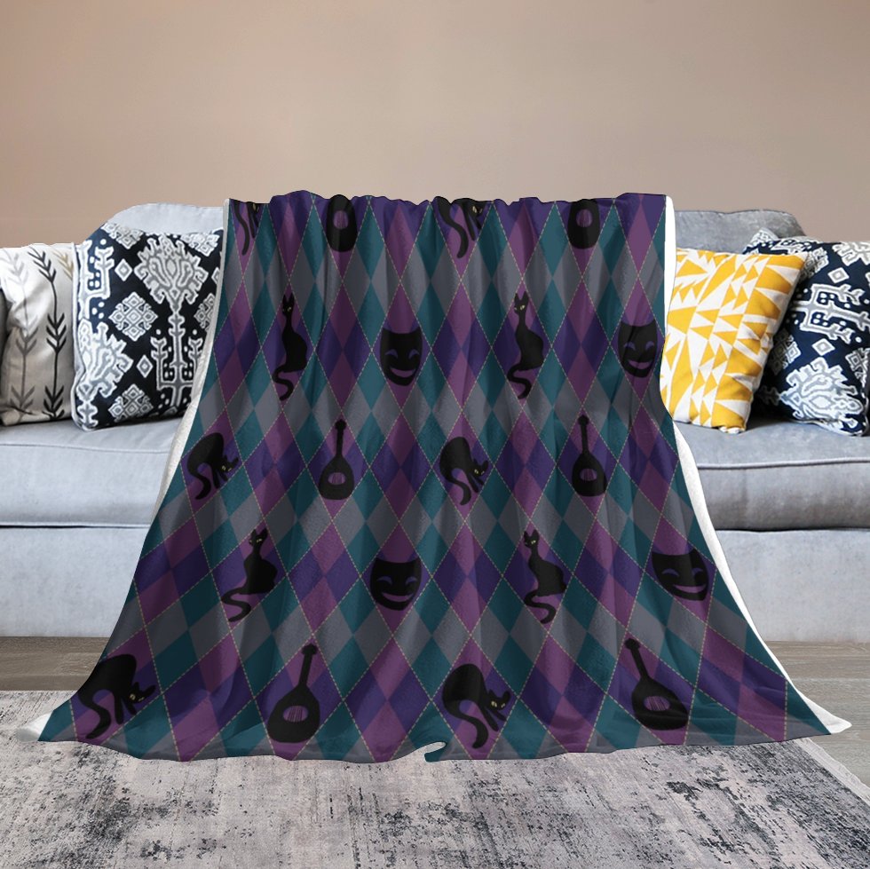 Catty Troubadour 280gsm Flannel Blanket-50"x60" (Dual-sided Printing)