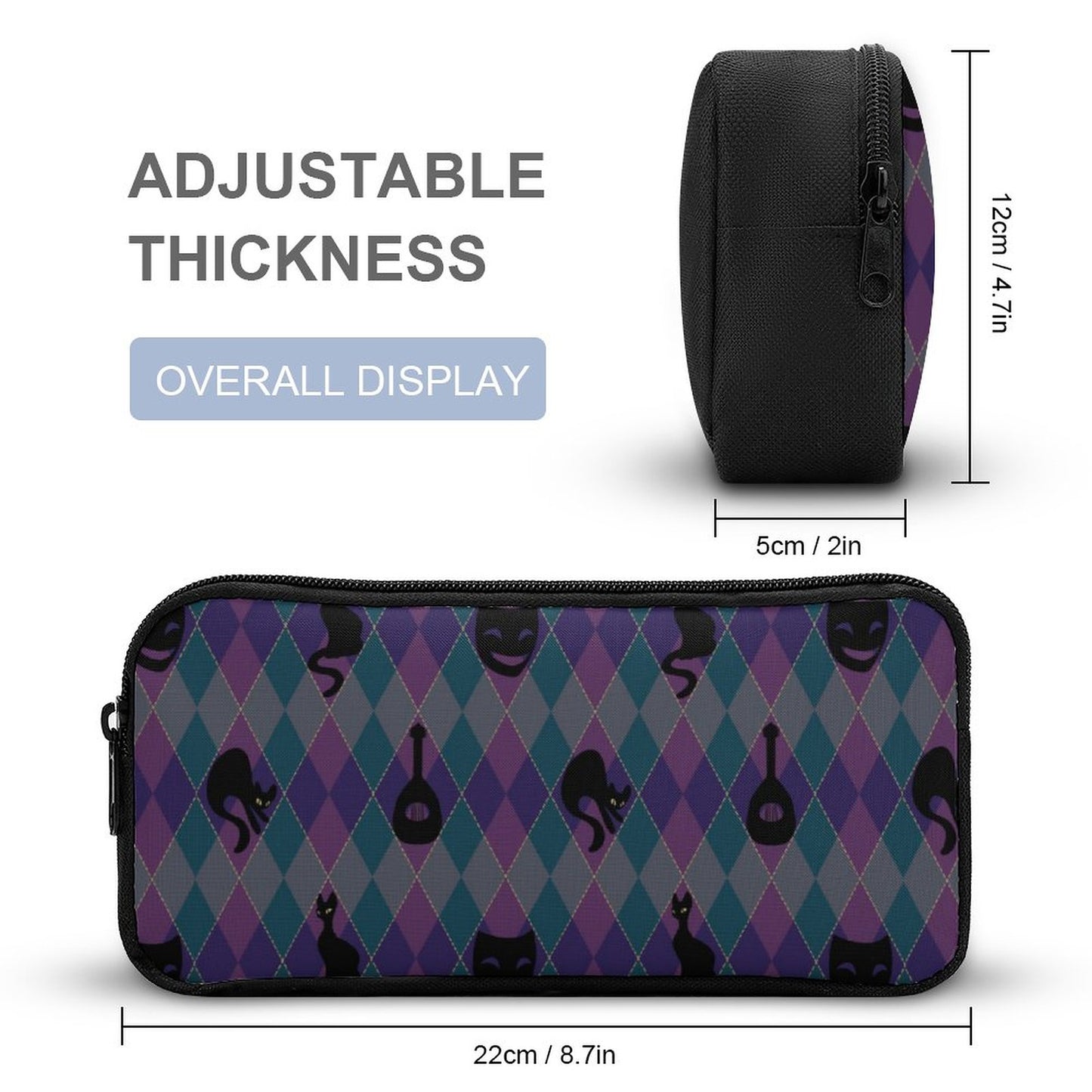 Catty Troubadour Zipper Pencil Case