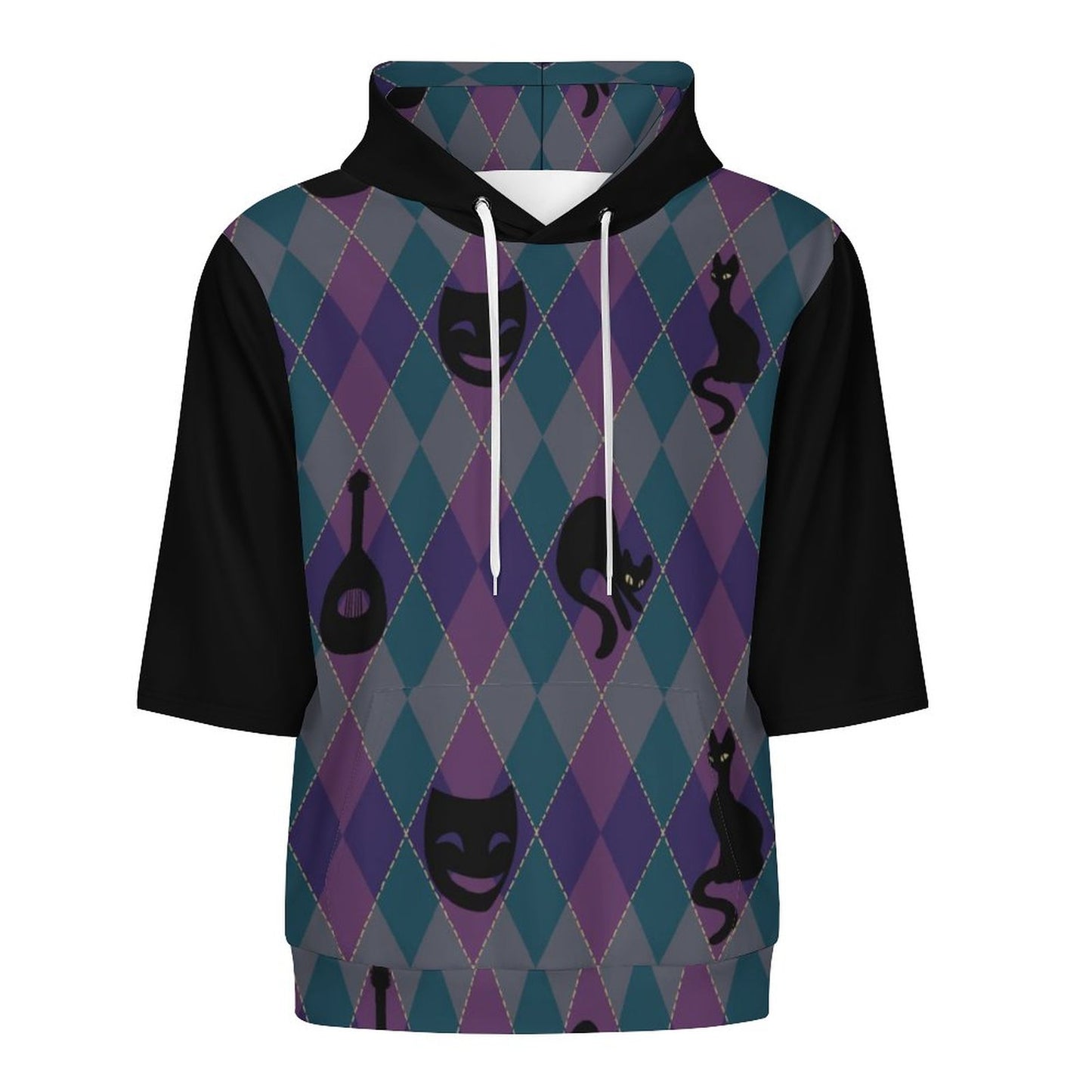 Catty Troubadour 280gsm Half Sleeve Hoodie LM033 (All-Over Printing)