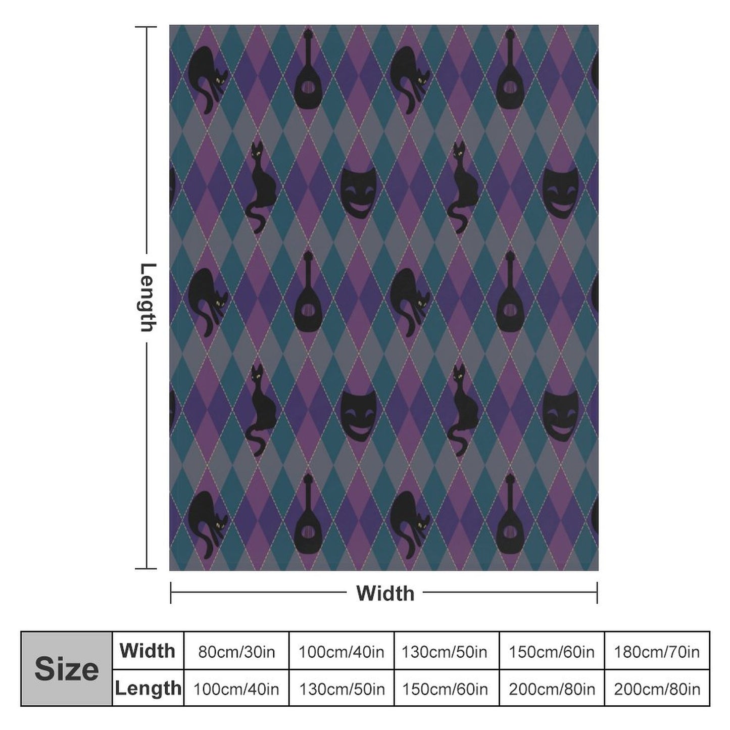 Catty Troubadour 280gsm Flannel Blanket (One-sided Printing)