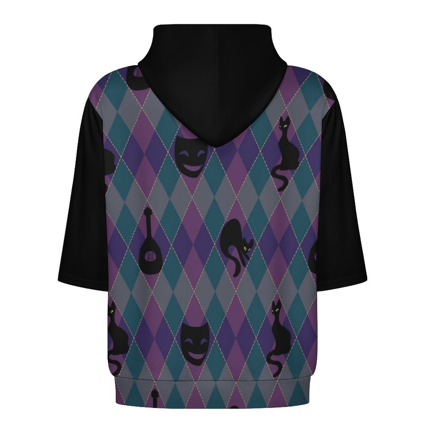 Catty Troubadour 280gsm Half Sleeve Hoodie LM033 (All-Over Printing)