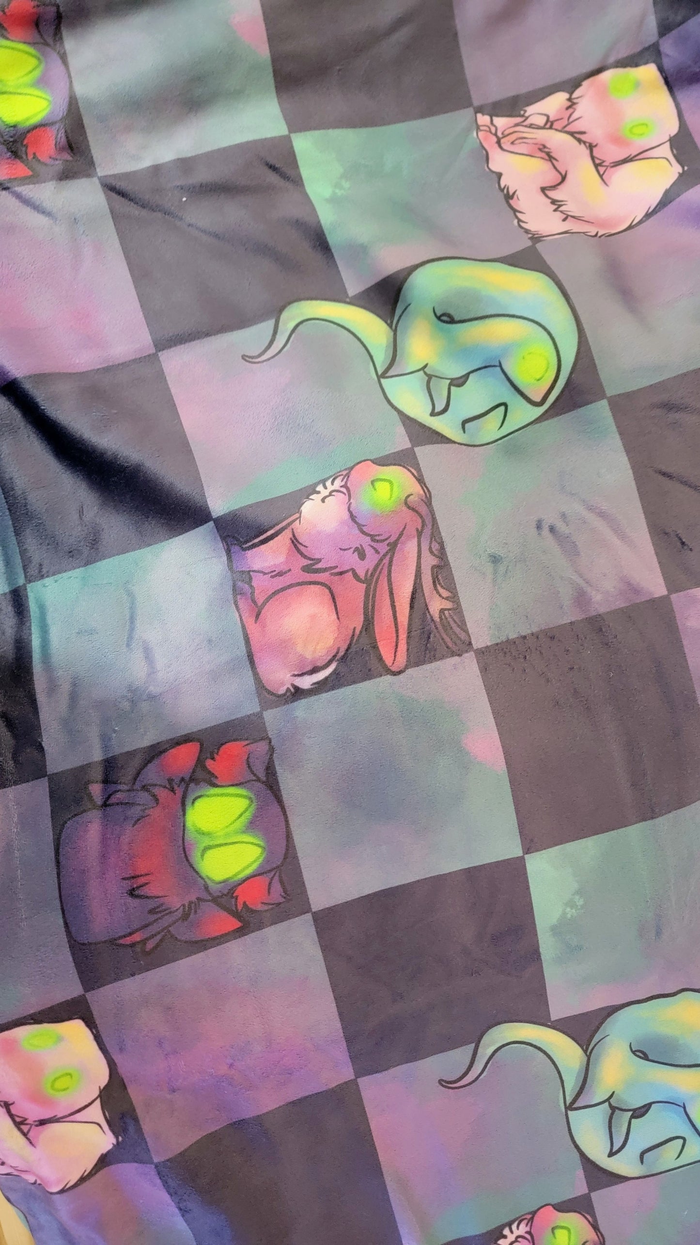 Cryptids Check Sherpa Blanket