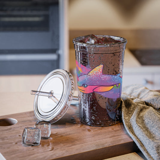 Rainbow Shark Suave Acrylic Cup 16oz