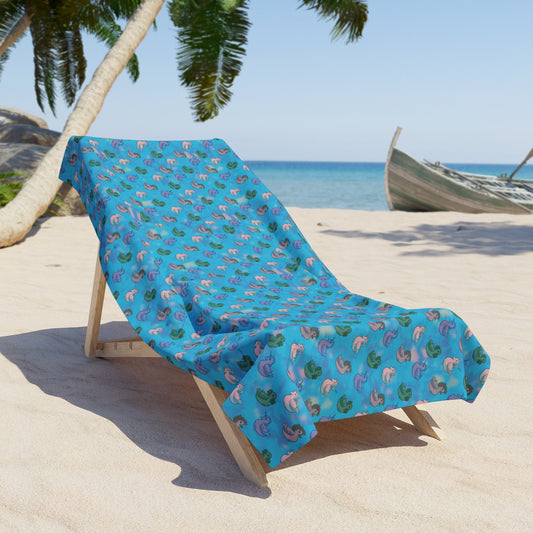 Bathtub of Monsters Beach Towel