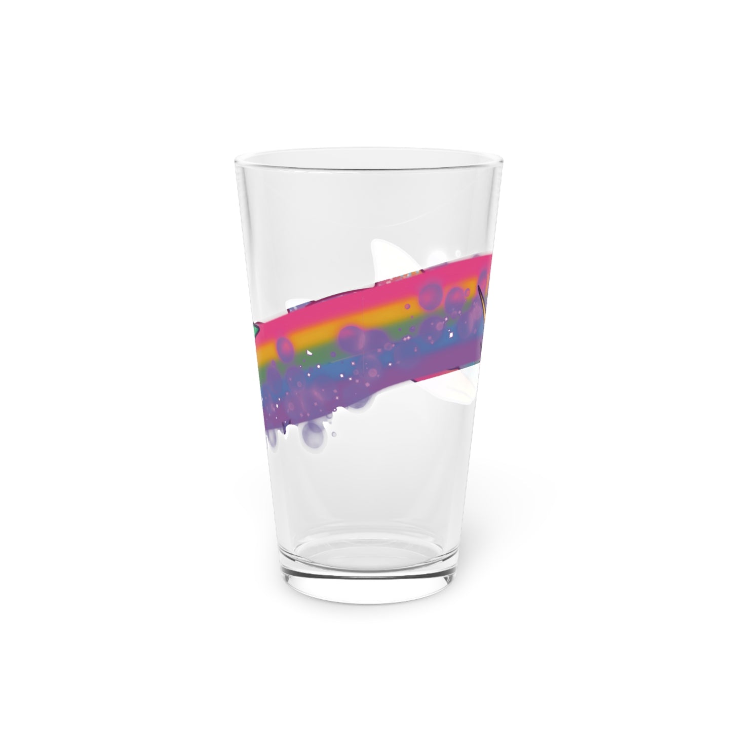 Rainbow Shark Pint Glass, 16oz