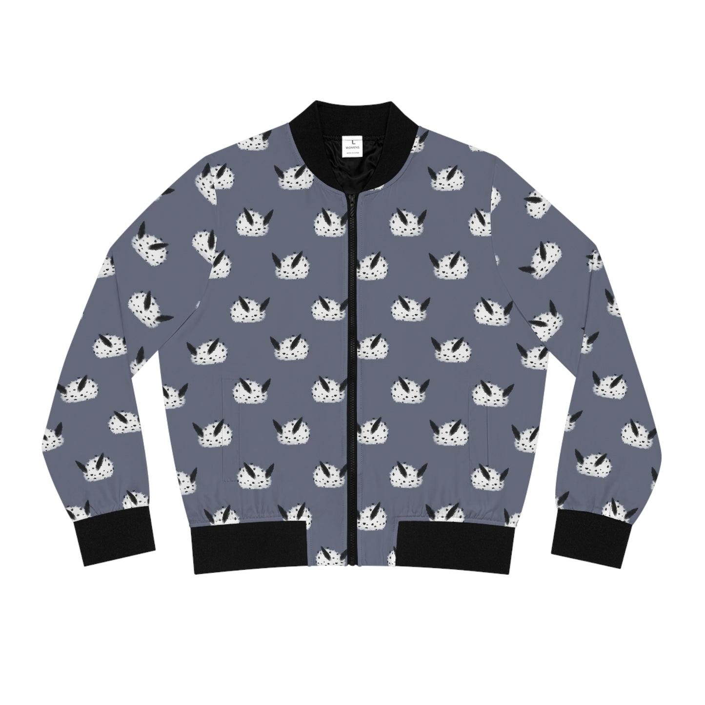 Sea Bunny Grey Women's Bomber Jacket