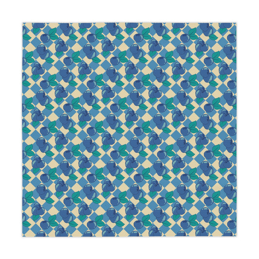 Blueberry Checkers Tablecloth