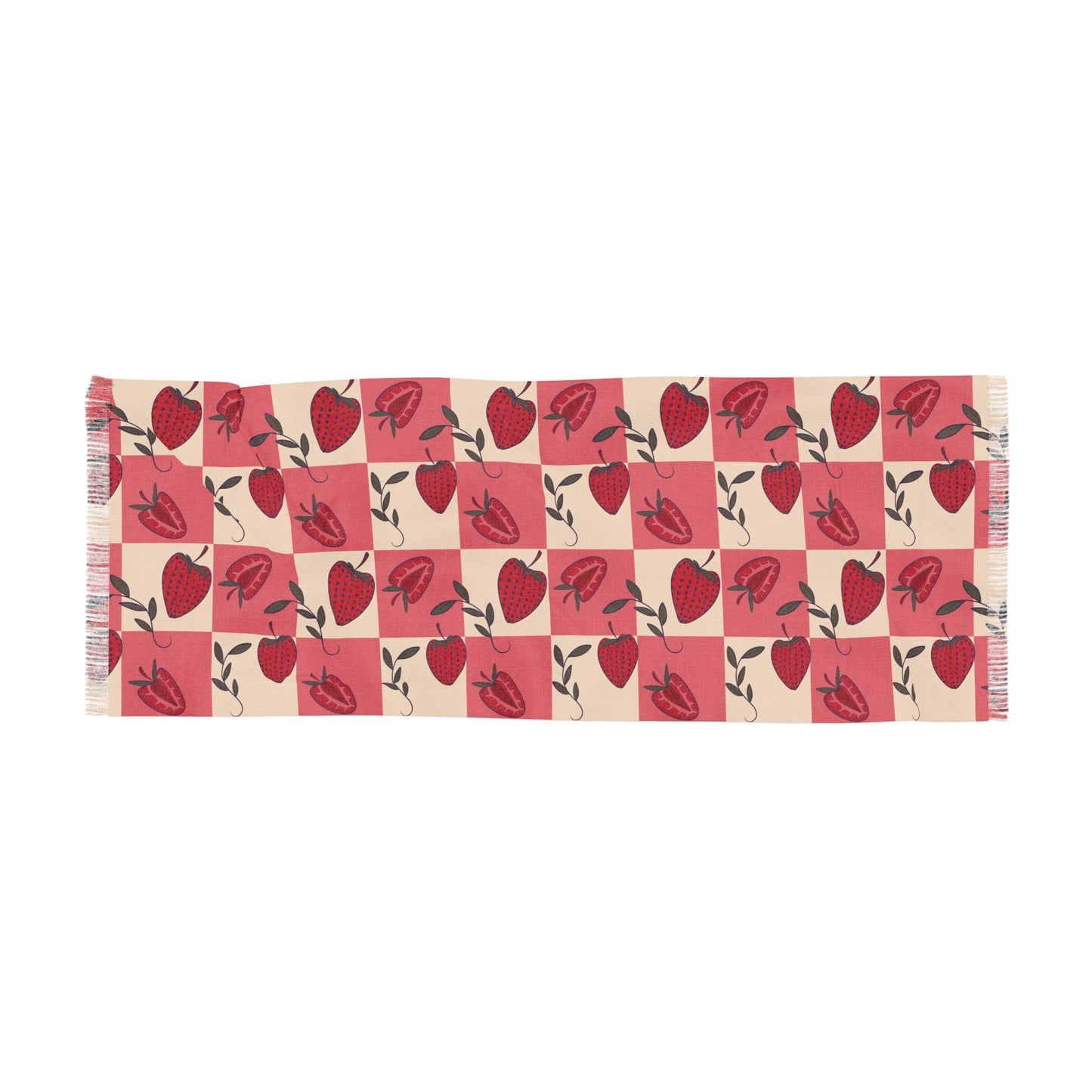 Strawberry Checkers Light Scarf