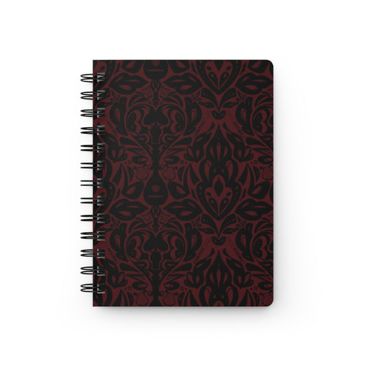 Dark Red Bard Spiral Bound Lined Notebook