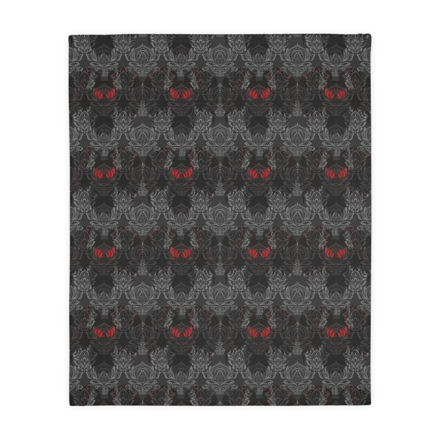 Mothman with Swirls Velveteen Microfiber Blanket