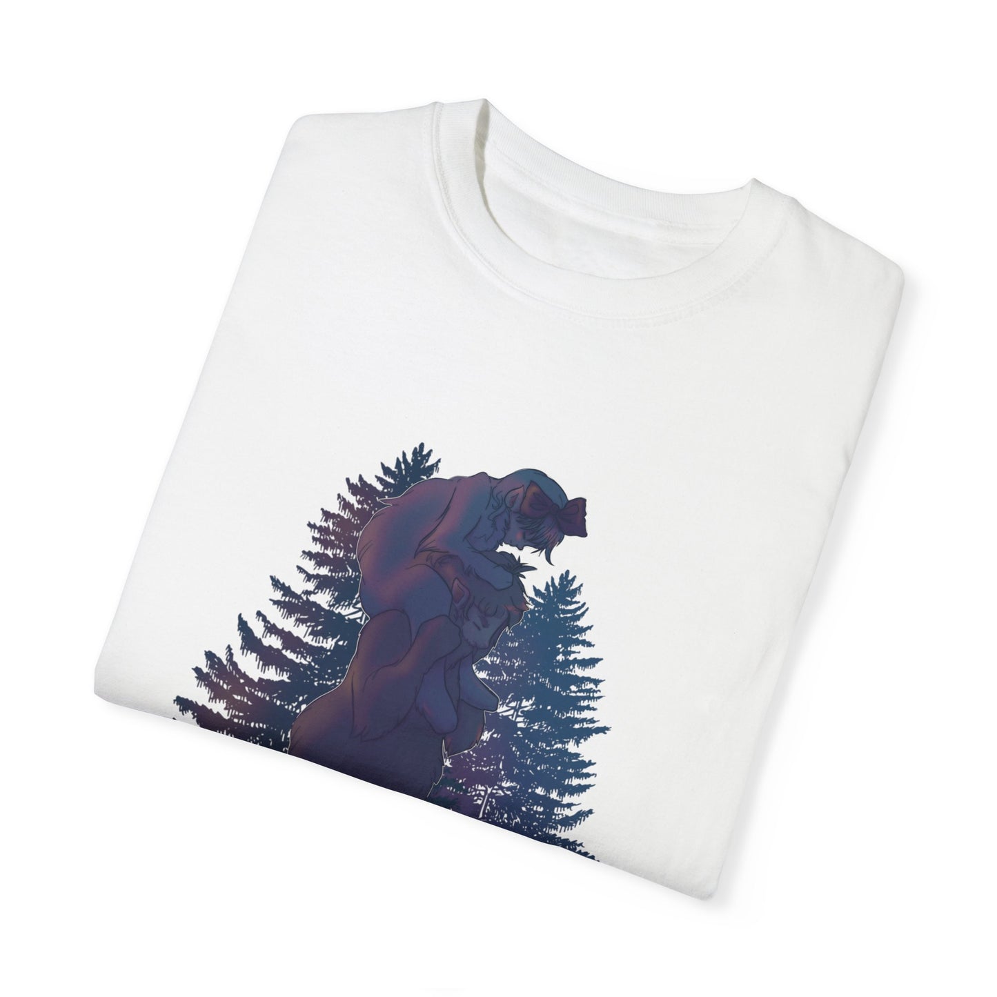 Colored Sasquatch Dad and Daughter Uni Garment-Dyed T-shirt Gift for Fathers