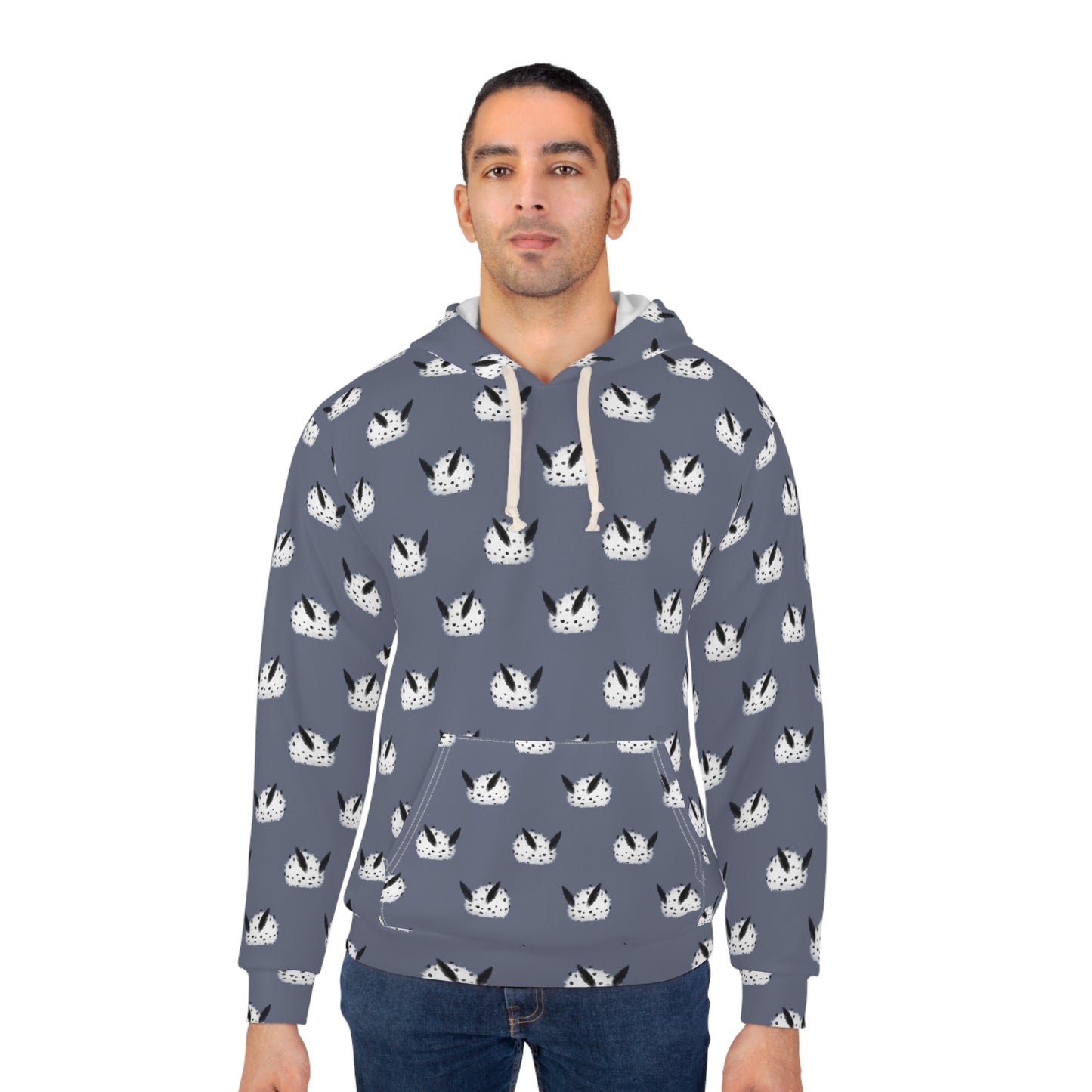 Sea Bunny Grey Unisex Pullover Hoodie