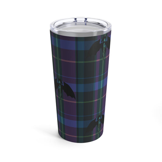 Purple Plaid Dragons Tumbler 20oz