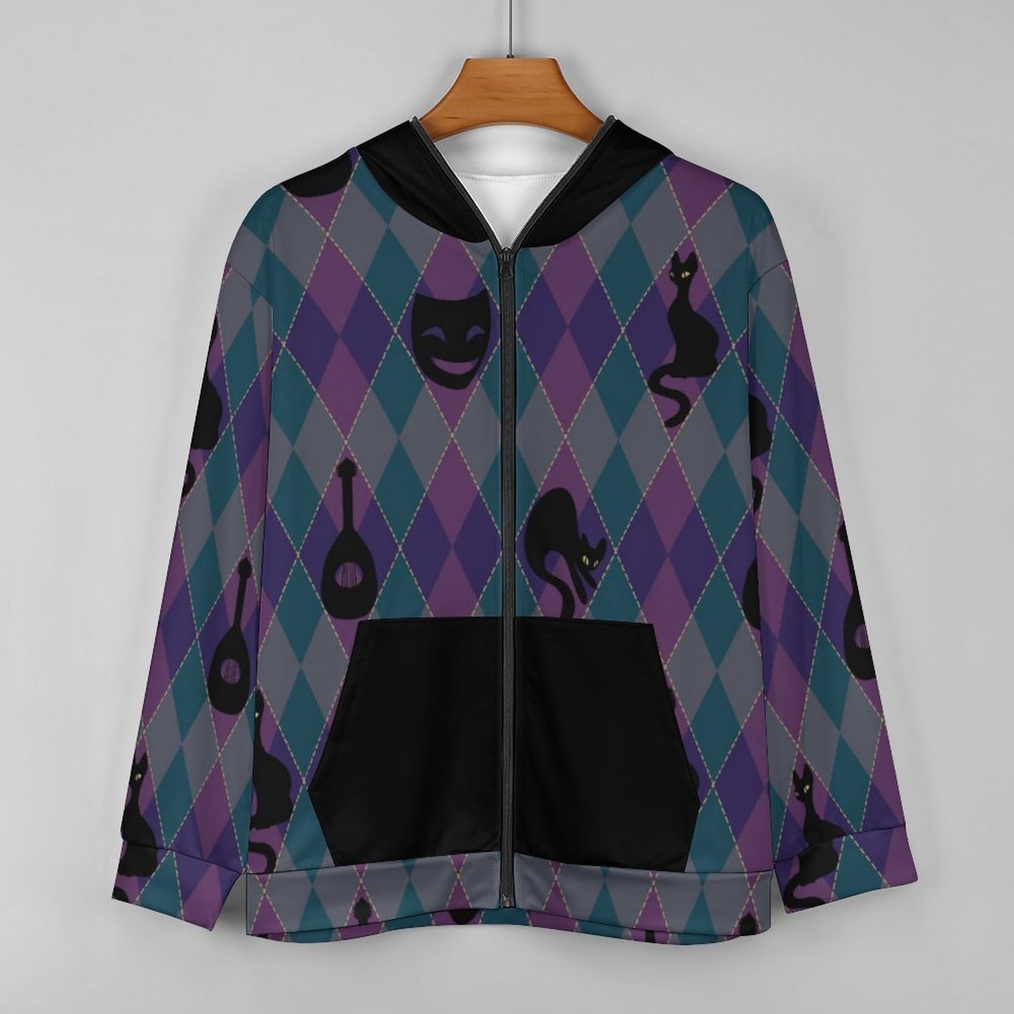 Catty Troubadour 230gsm Custom Zip up Hoodie WY14 (All-Over Printing)