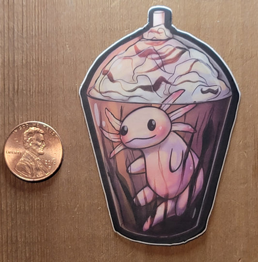 Mocha Axolotl Sticker