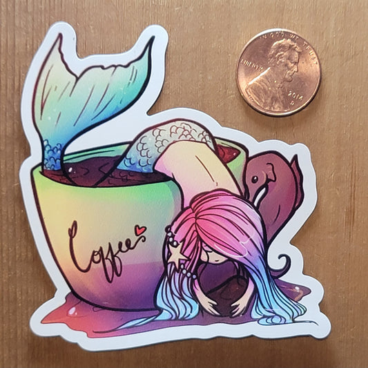 Caffienated Mermaid Magnet
